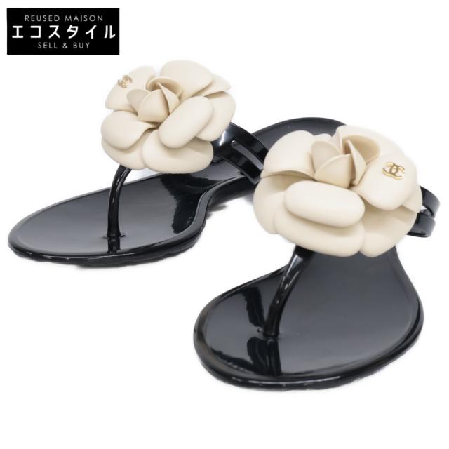 CHANEL シャネル シューズ 36 ブラック/アイボリー レディース