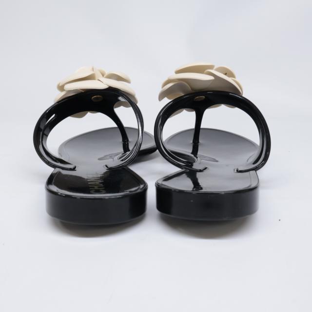 CHANEL シャネル シューズ 36 ブラック/アイボリー レディース_3