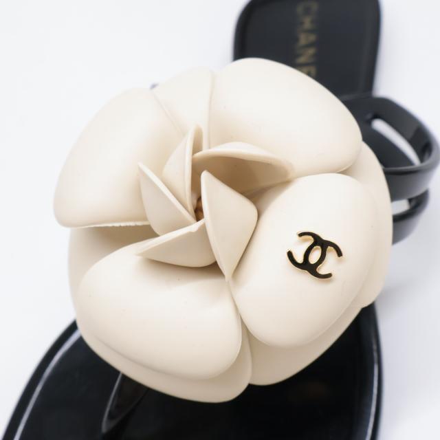 CHANEL シャネル シューズ 36 ブラック/アイボリー レディース_8