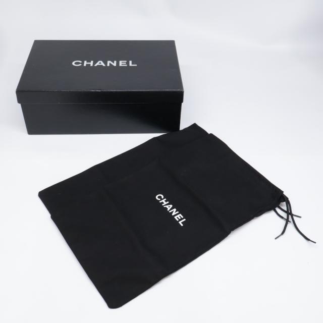 CHANEL シャネル シューズ 36 ブラック/アイボリー レディース_9