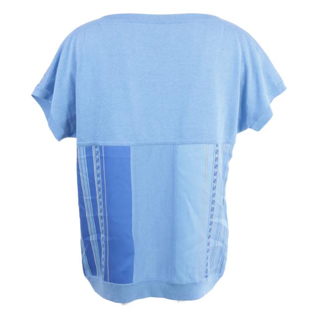 HERMES エルメス トップス 38 ブルー レディース