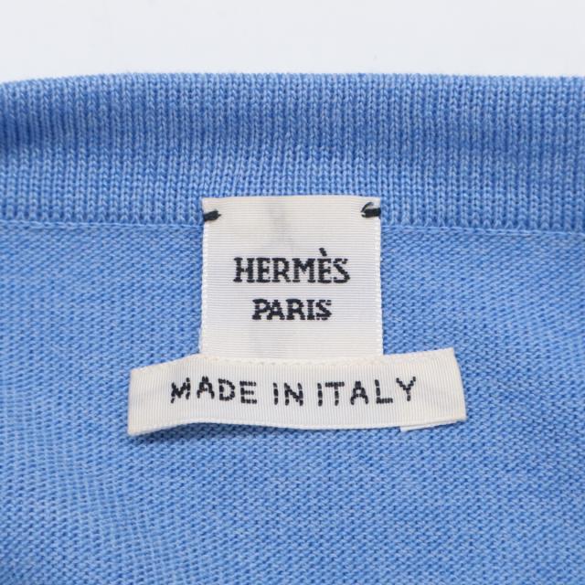HERMES エルメス トップス 38 ブルー レディース