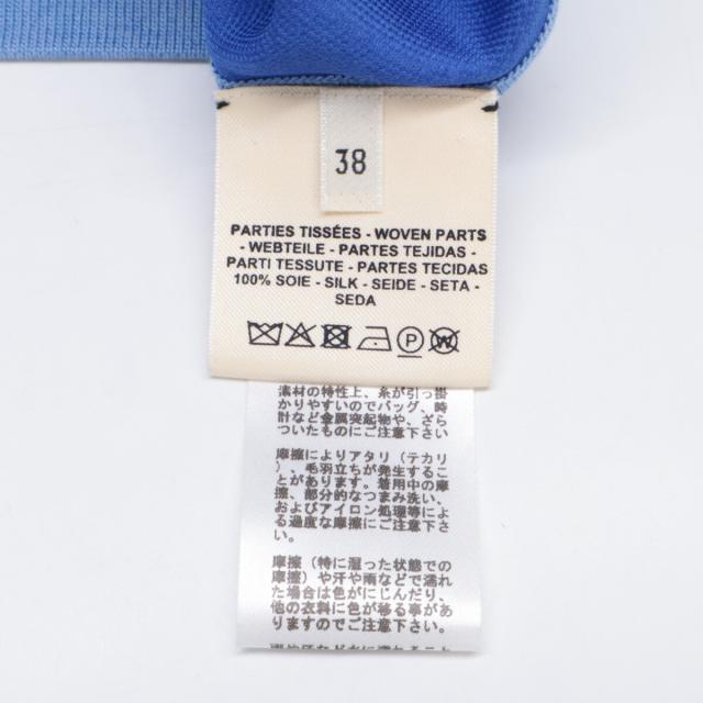 HERMES エルメス トップス 38 ブルー レディース