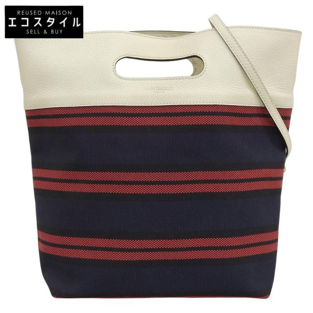J&amp;MDavidson ジェイアンドエムデヴィッドソン ハンドバッグ アイボリー/ネイビー レディース