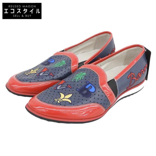 BARNI VARNO バーニヴァーノ シューズ L レッド/ネイビー メンズ