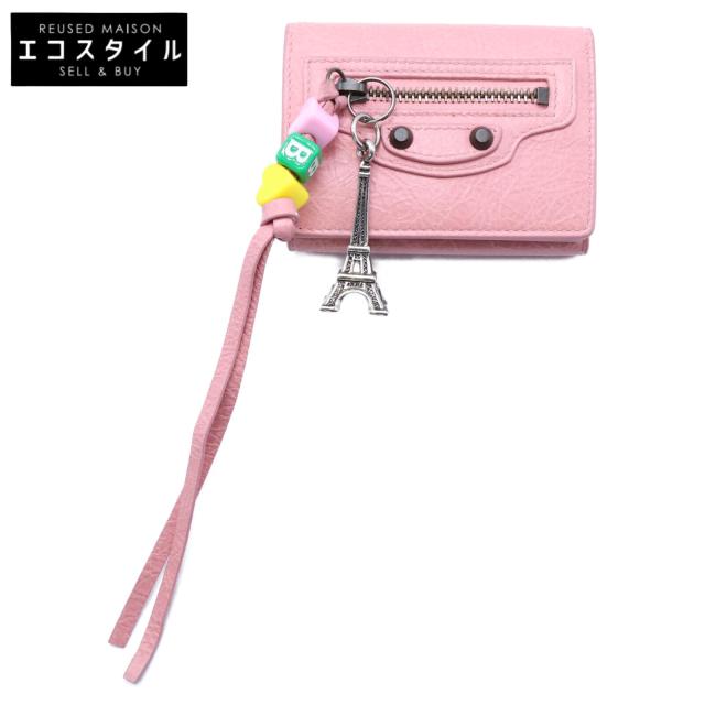BALENCIAGA バレンシアガ 三つ折り財布（小銭入れあり） ヴィンテージピンク レディース