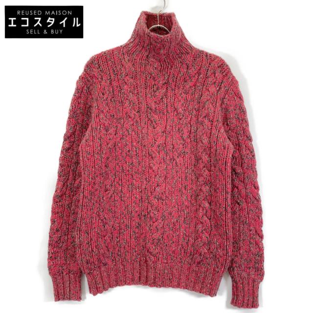 HERMES エルメス トップス L レッド メンズ