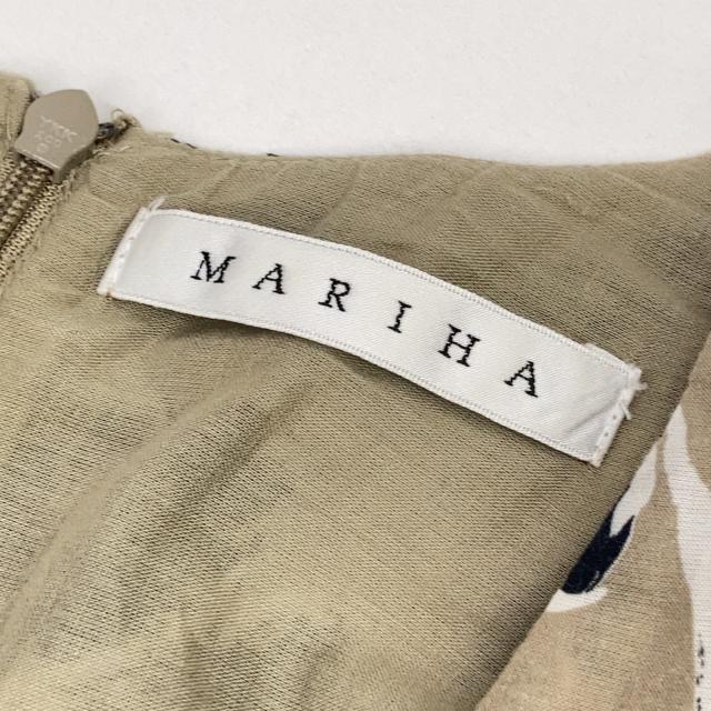 MARIHA マリハ ワンピース 38 カーキ×ブラック レディース_3