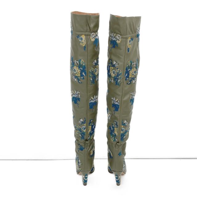 Tory Burch トリーバーチ シューズ 7M カーキグリーン系 レディース_3