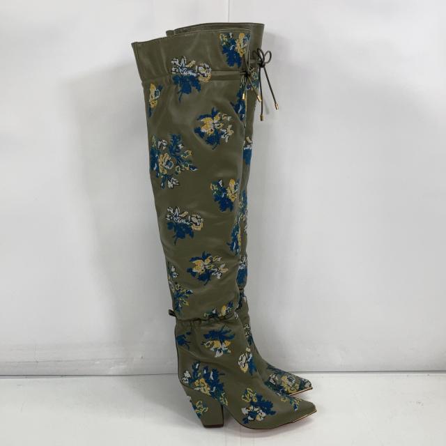 Tory Burch トリーバーチ シューズ 7M カーキグリーン系 レディース_4