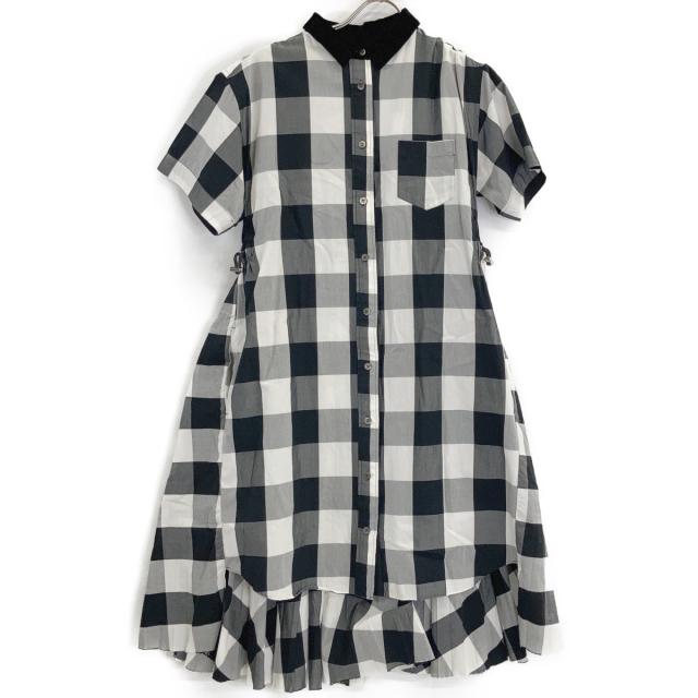 sacai サカイ ワンピース 3 ホワイト×ブラック レディース_1
