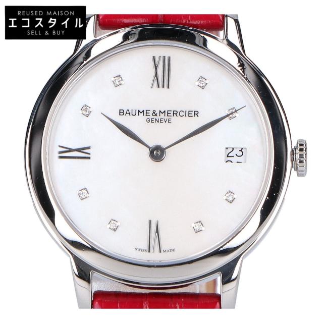 Baume&Mercier ボーム＆メルシエ 腕時計 ボルドーアリゲーターストラップ レディース