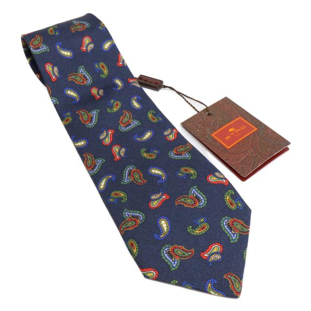 ETRO エトロ ネクタイ ネイビー メンズ_1