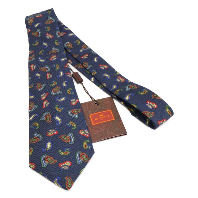 ETRO エトロ ネクタイ ネイビー メンズ_2