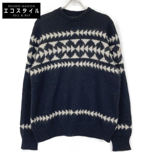 MONCLER モンクレール トップス L ブラックｘホワイト メンズ