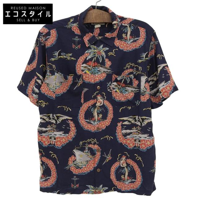 RRL ダブルアールエル トップス L ネイビー/マルチカラー メンズ