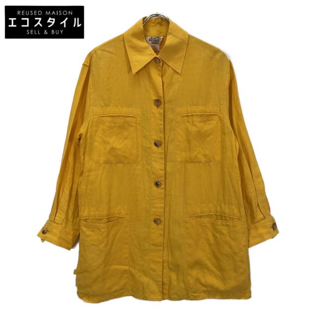 HERMES エルメス トップス 40 イエロー メンズ