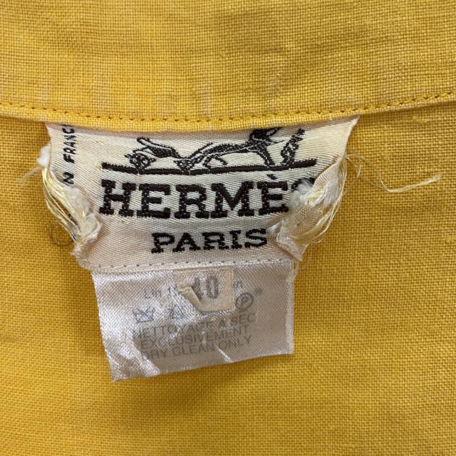 HERMES エルメス トップス 40 イエロー メンズ_4