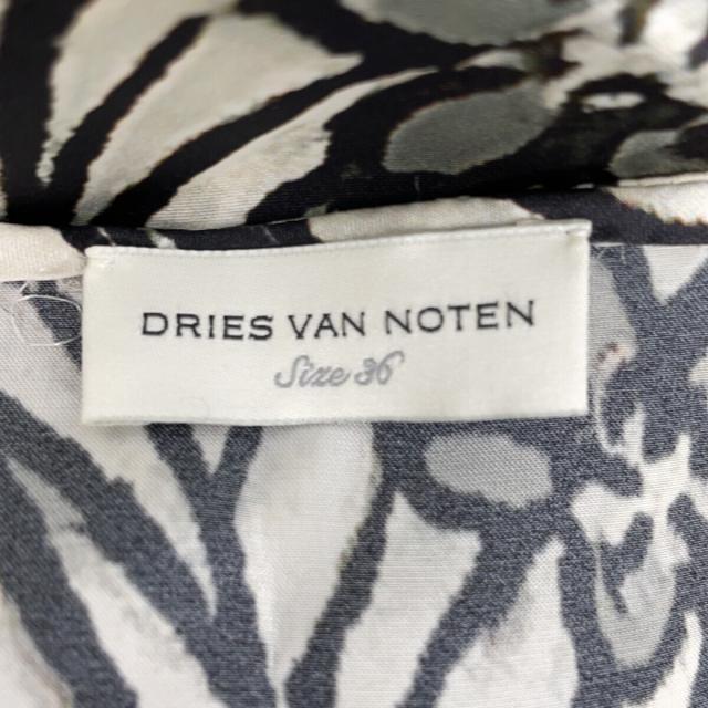 DRIES VAN NOTEN ドリスヴァンノッテン ワンピース 36 ブラック×グレー レディース_3