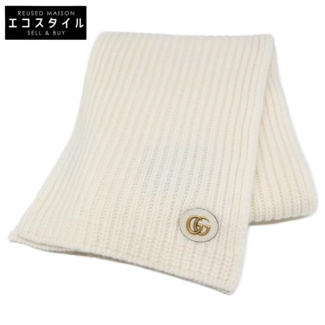 GUCCI グッチ マフラー 25X180cm アイボリー レディース