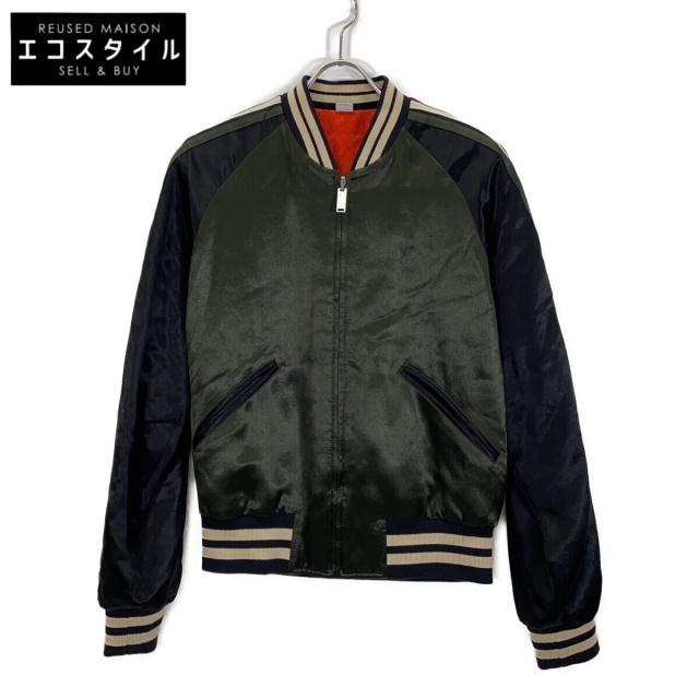 GUCCI グッチ ジャケット 44 カーキ×オレンジ レディース