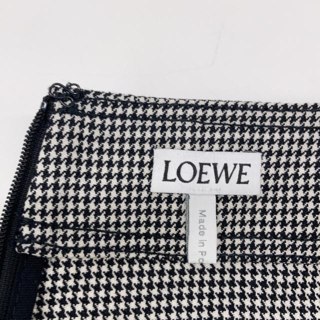 LOEWE ロエベ スカート 36 ブラック×ホワイト レディース_3