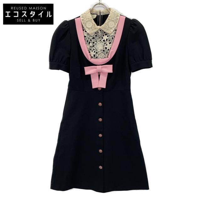 GUCCI ワンピース　ブラック GUCCI グッチ ワンピース XS グリーン／ホワイト レディース 【公式通販】