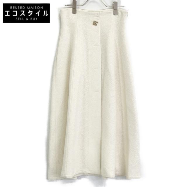 ROCHAS ロシャス スカート 38 ホワイト レディース
