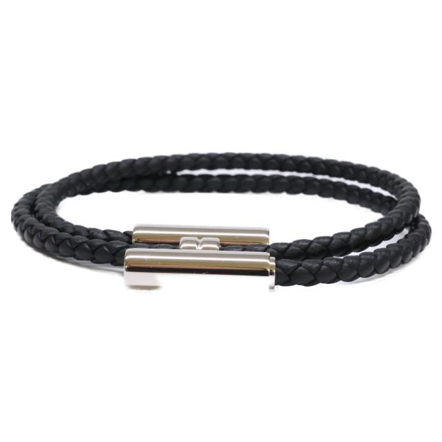 HERMES ブラック シルバー ブレスレット HERMES エルメス ブレスレット ブラック/シルバー メンズ 【公式通販】