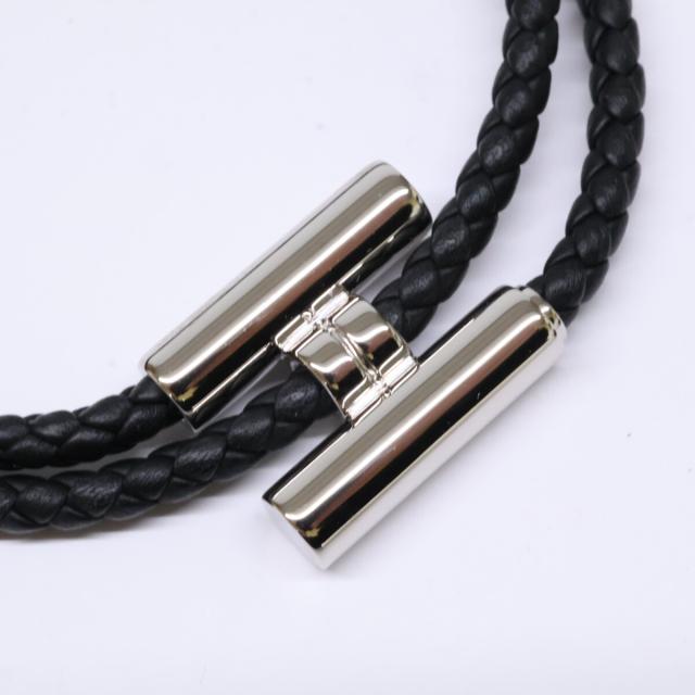 HERMES ブラック シルバー ブレスレット HERMES エルメス ブレスレット ブラック/シルバー メンズ 【公式通販】