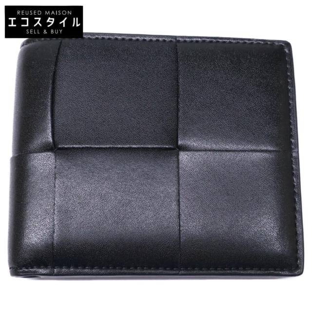 BOTTEGA VENETA ボッテガヴェネタ 二つ折り財布（小銭入れなし） ブラック メンズ