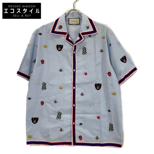 GUCCI グッチ トップス 52 ライトブルー メンズ