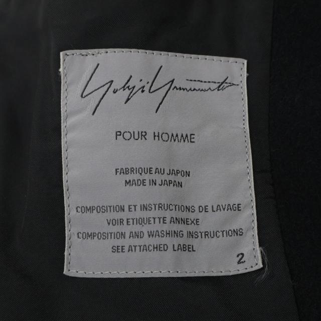 Yohji Yamamoto POUR HOMME ヨウジヤマモトプールオム コート 2 ブラック メンズ_4
