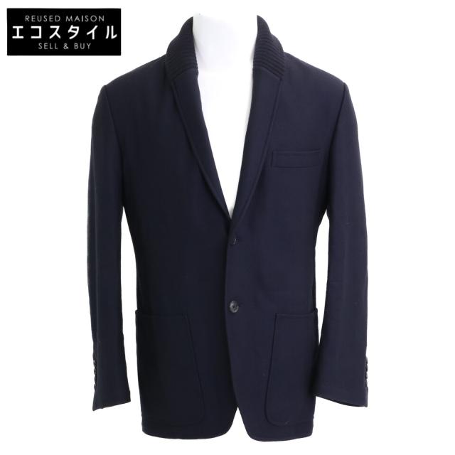 HERMES エルメス ジャケット 48 ネイビー メンズ