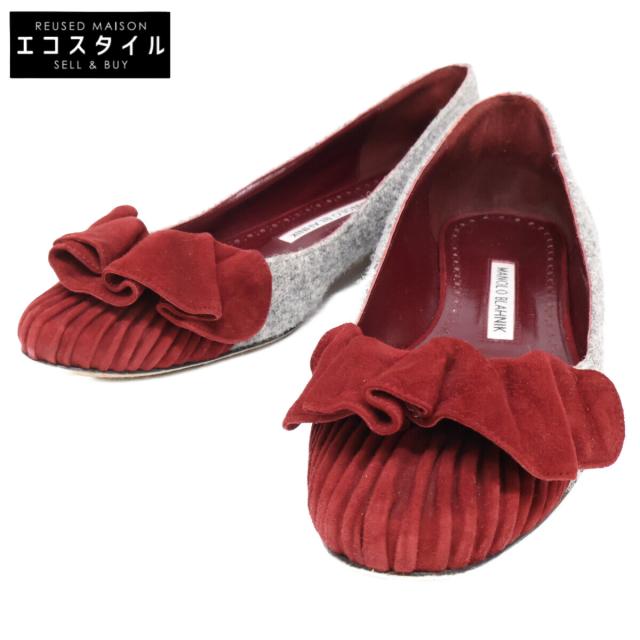 MANOLO BLAHNIK マノロブラニク シューズ 38 グレー レディース