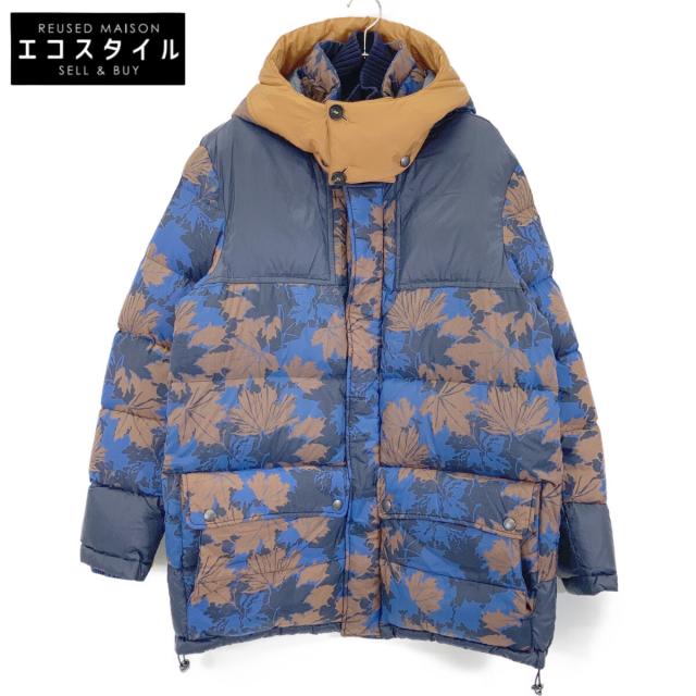 ETRO エトロ ジャケット 3XL ブルー×ブラウン メンズ