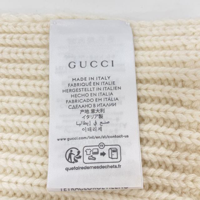 GUCCI グッチ マフラー 25×180cm ホワイト レディース_4