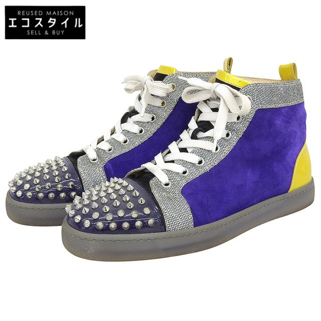 Christian Louboutin クリスチャンルブタン シューズ 41 パープル/イエロー メンズ