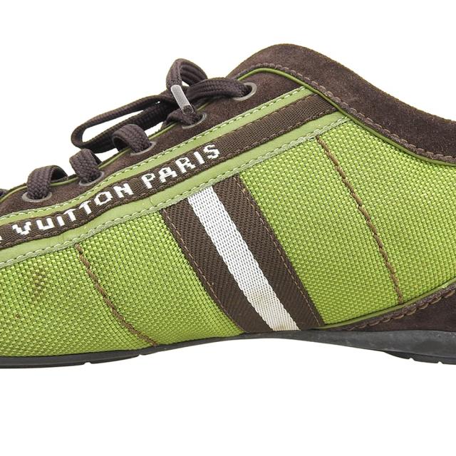 LOUIS VUITTON ルイヴィトン シューズ 7 1/2 ブラウン/グリーン メンズ_5