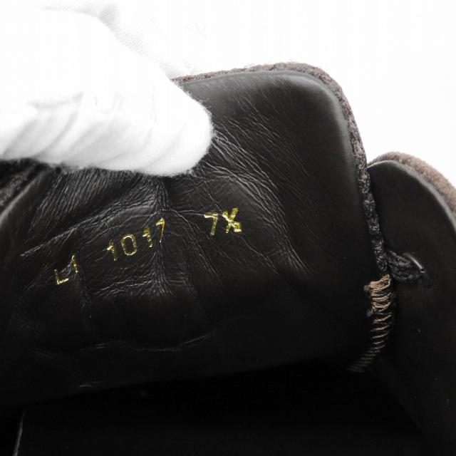 LOUIS VUITTON ルイヴィトン シューズ 7 1/2 ブラウン/グリーン メンズ_6