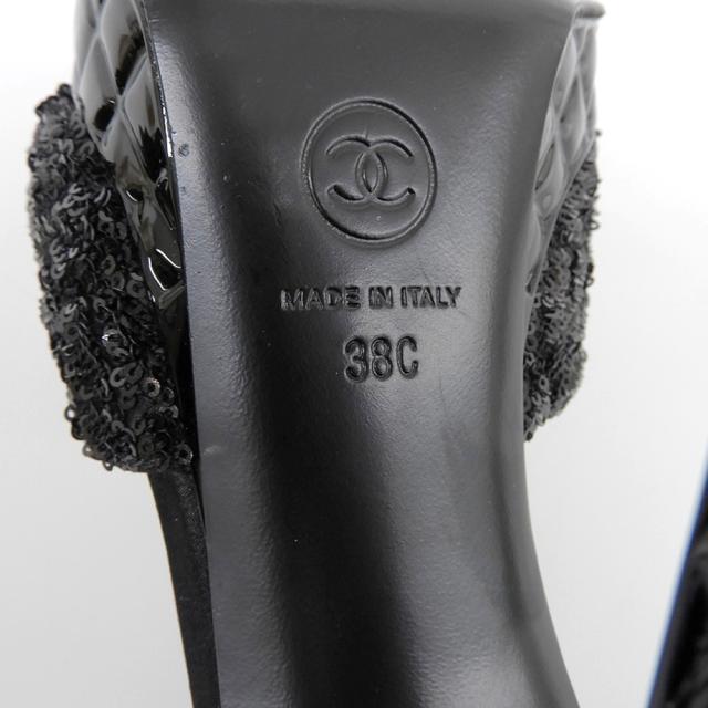 CHANEL シャネル シューズ 38C ブラック レディース_6