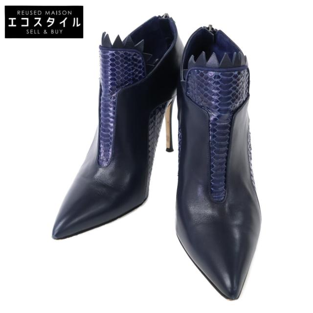 MANOLO BLAHNIK マノロブラニク シューズ 38 ネイビー レディース