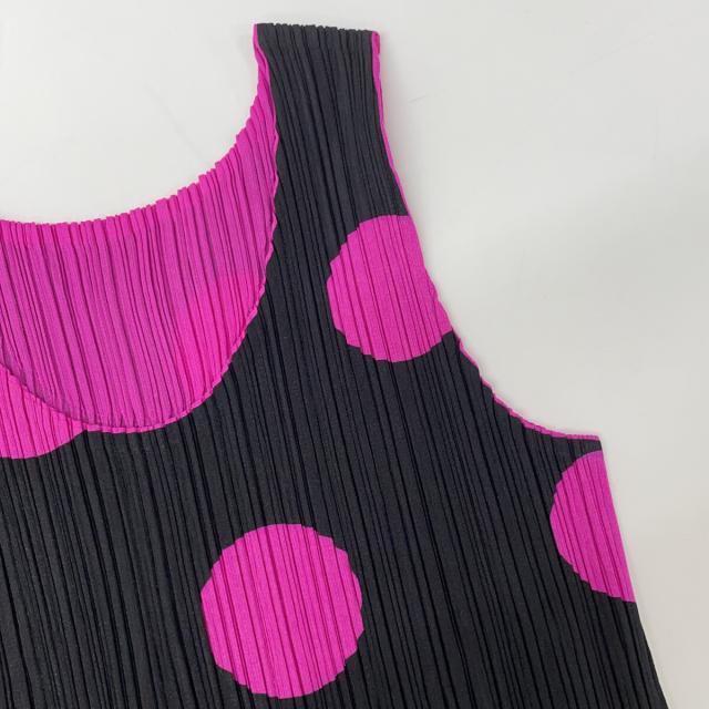 PLEATS PLEASE プリーツプリーズ ワンピース 2 ブラック×ピンク レディース_6