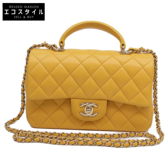 CHANEL シャネル ショルダーバッグ イエロー レディース