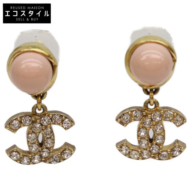 CHANEL シャネル ピアス ゴールド/ピンク レディース