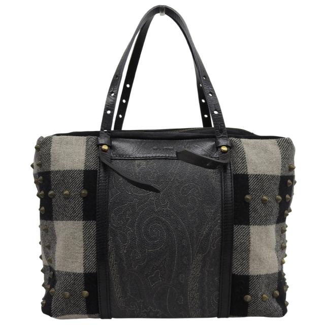 ETRO エトロ ハンドバッグ ブラック/グレー系 レディース_1
