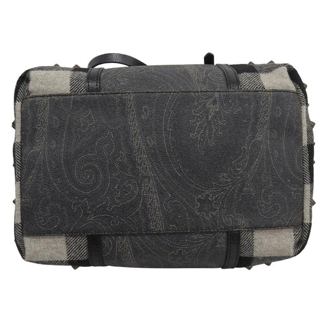 ETRO エトロ ハンドバッグ ブラック/グレー系 レディース_4