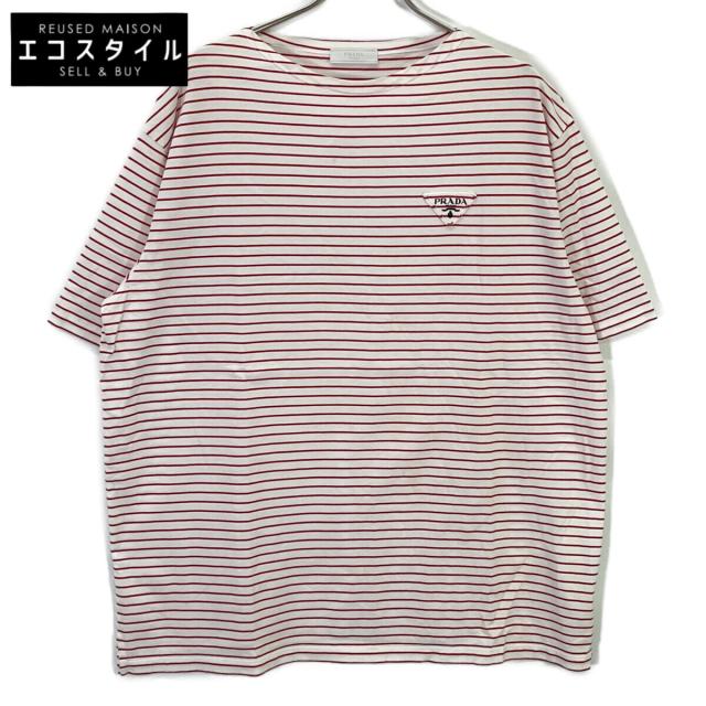 PRADA プラダ トップス XS レッド ホワイト ボーダー メンズ