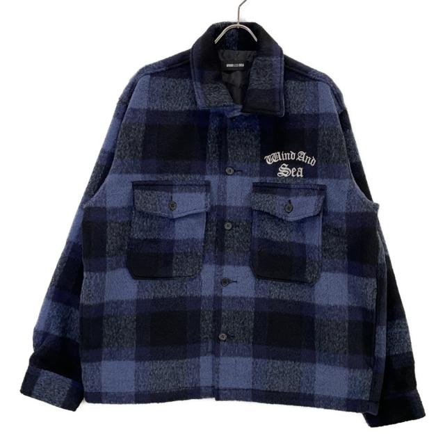 WIND AND SEA ウィンダンシー ジャケット XL ブルー×ブラック メンズ