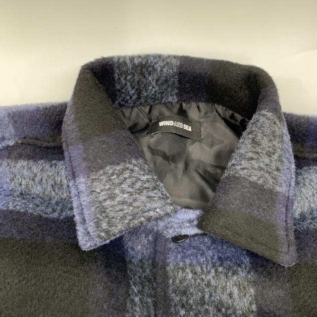 WIND AND SEA ウィンダンシー ジャケット XL ブルー×ブラック メンズ